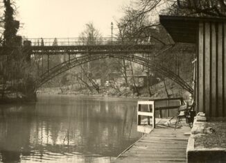 Okerbrücke Ottmerstraße Braunschweig in den 1950er Jahren, Foto.